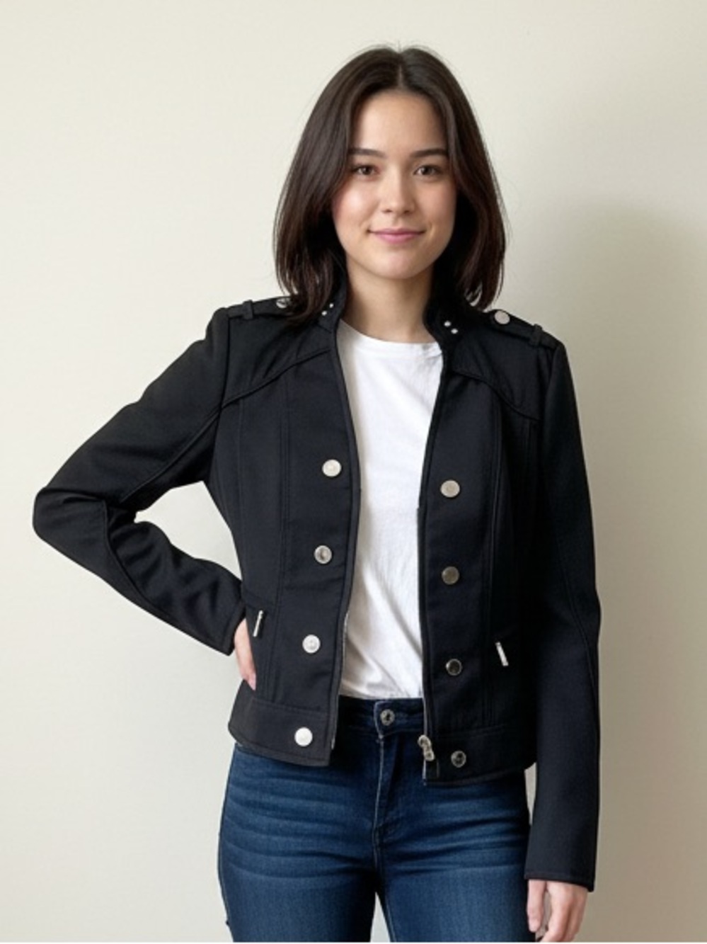 🖤✨ White House Black Market Military Style Jacket Size 6 ✨🖤